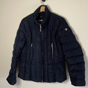 POST Card Navy goose down short puffer jacket